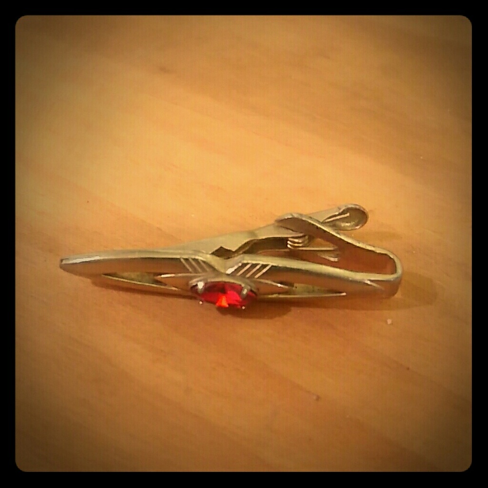 🩶 Men's Vintage Tie Clip - Picture 1 of 5